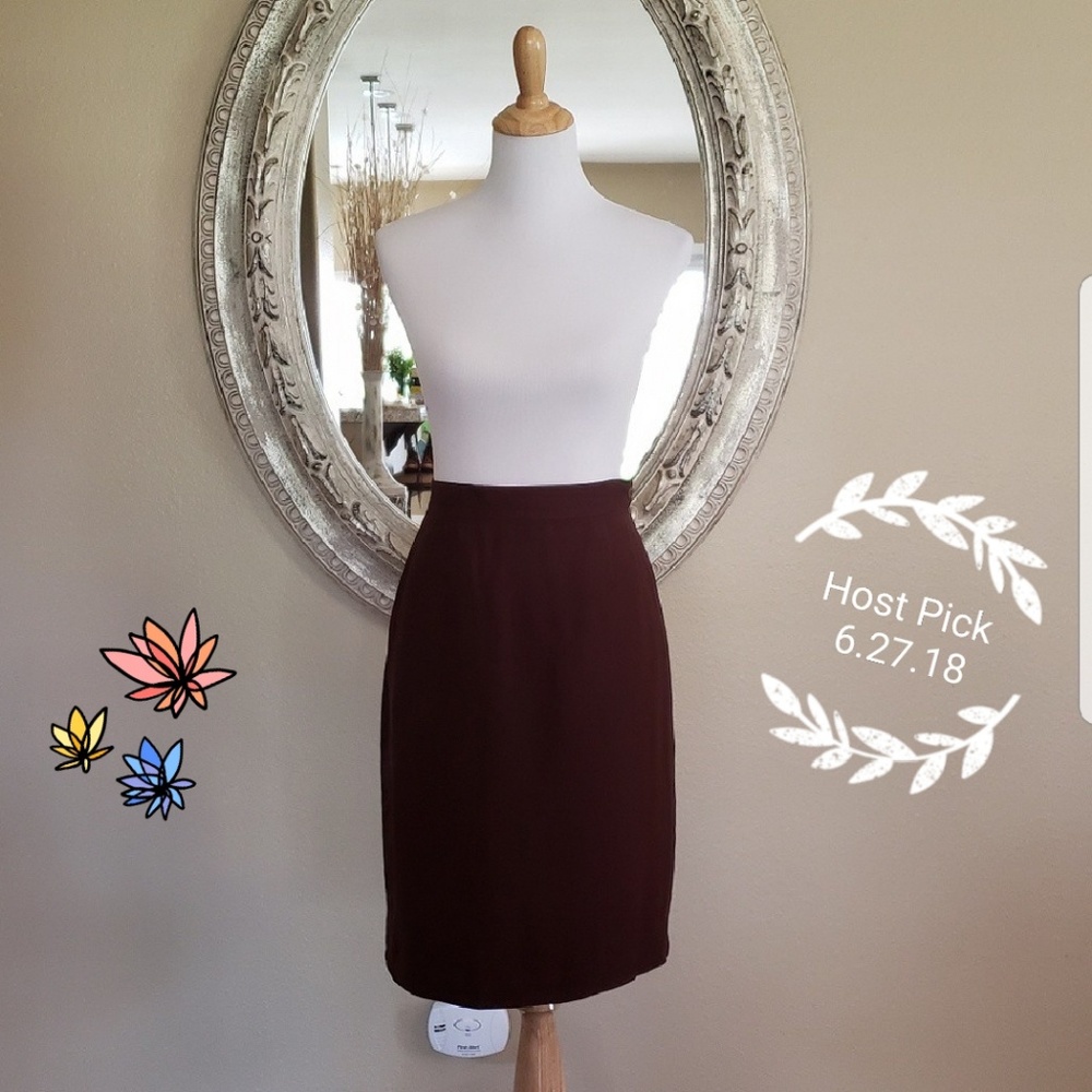 Giorgio Armani Brown Pencil Skirt